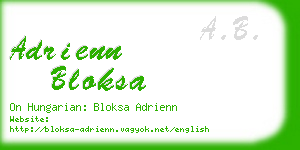 adrienn bloksa business card